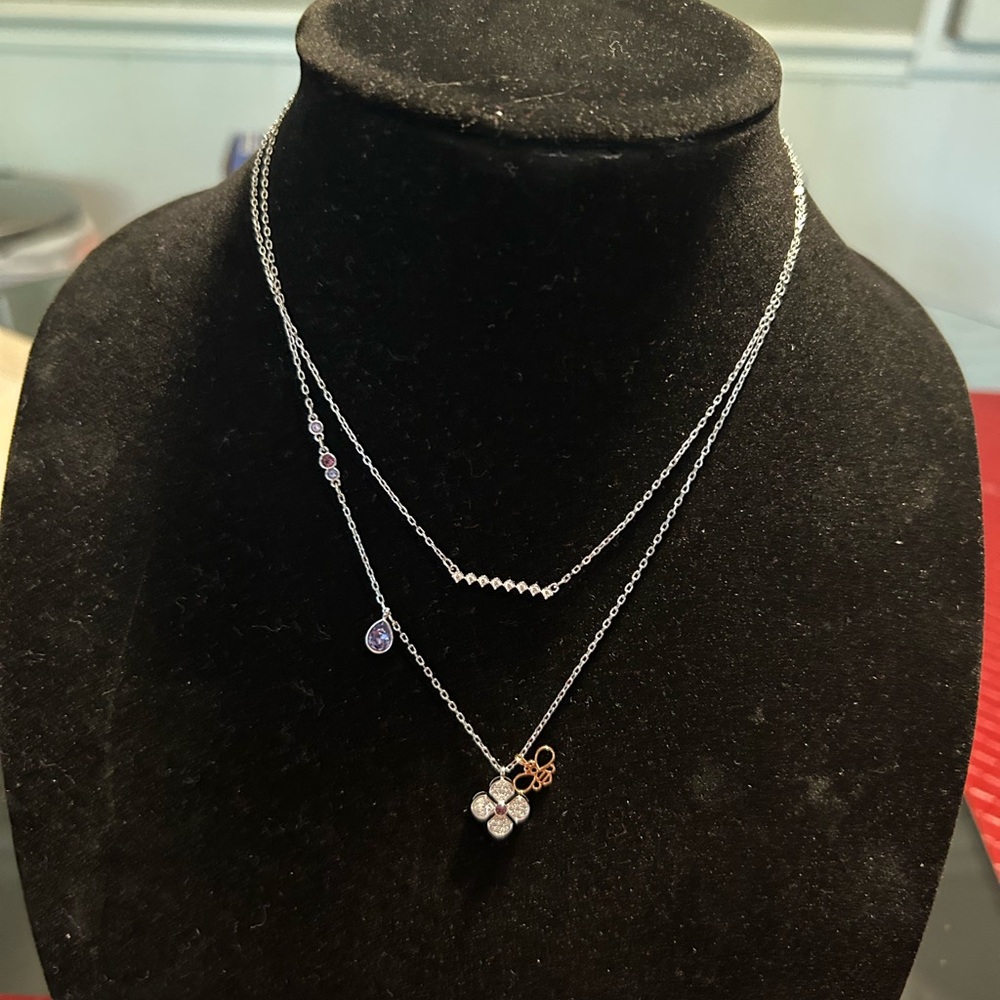 Swarovski double necklace